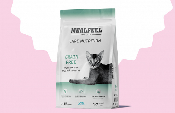 Скидка 30% на второй корм Mealfeel для кошек