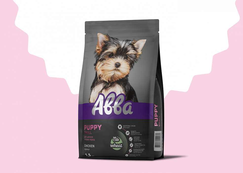 Для щенков — корм ABBA со скидкой 15%